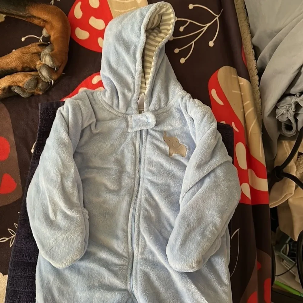 Child of Mine by Carter’s Baby Blue Winter Footed Pajamas 6–9M
